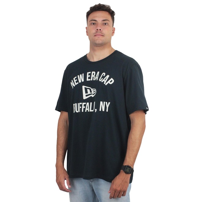 Camiseta Extra Grande New Era Branded Buffalo Navy - Masculina - Foto 1