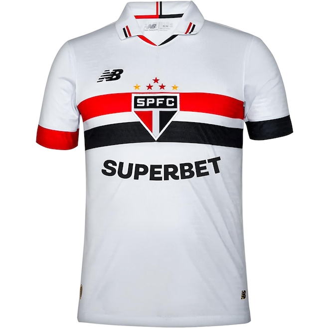 Camiseta New Balance São Paulo Torcedor C/P Home 24 - Masculina - Foto 1