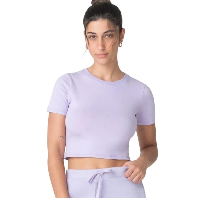 Camiseta Cropped Fila Basic X - Feminina - Foto 1