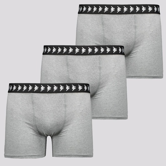 Kit 3 Cuecas Boxer Kappa Levinne Adulto - Foto 1