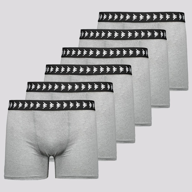 Kit 6 Cuecas Boxer Kappa Levinne Adulto - Foto 1