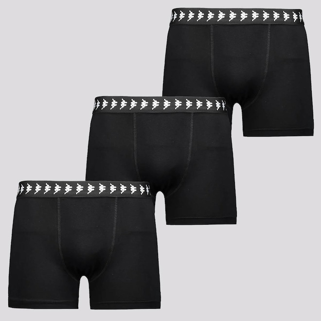 Kit 3 Cuecas Boxer Kappa Levinne Adulto - Foto 1
