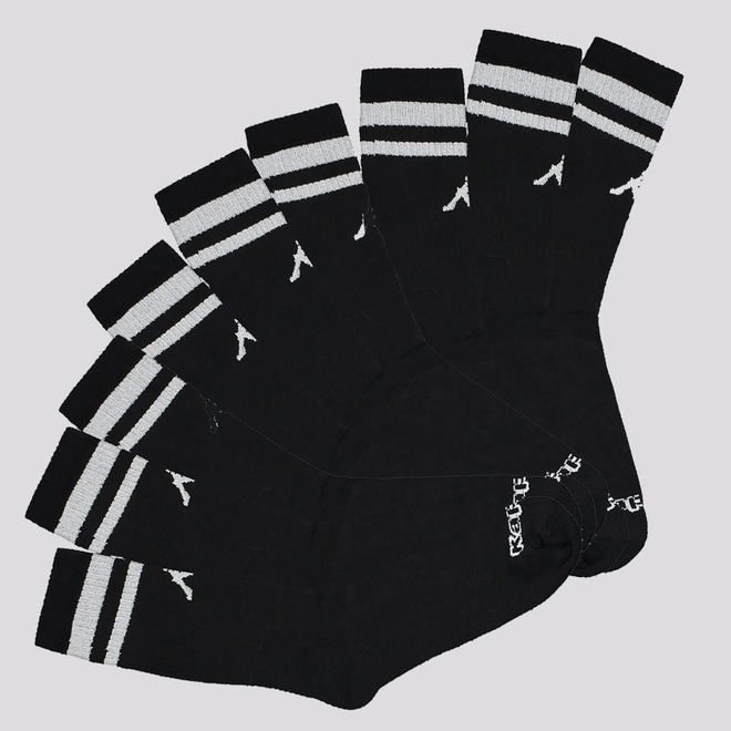 Kit Meias Kappa com 9 Pares Sport Cano Alto Adulto - Foto 1