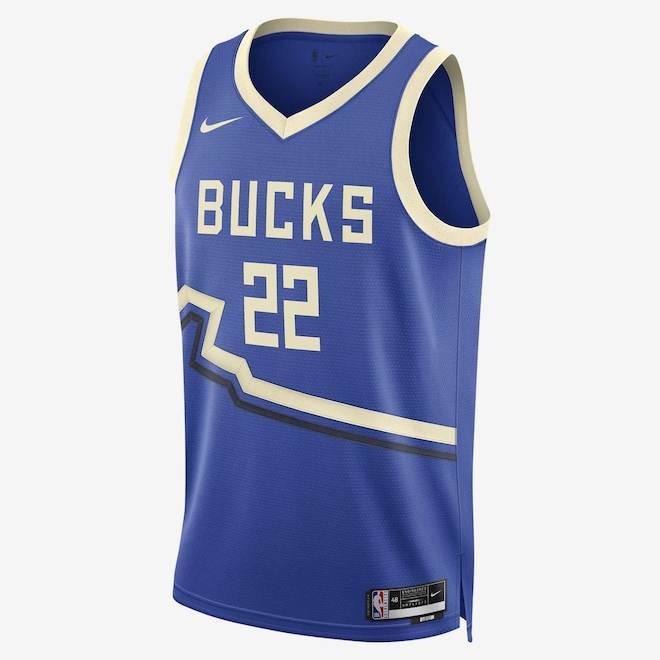 Camiseta Regata Nike Milwaukee Bucks City Edition 2024/25 Masculina - Foto 1
