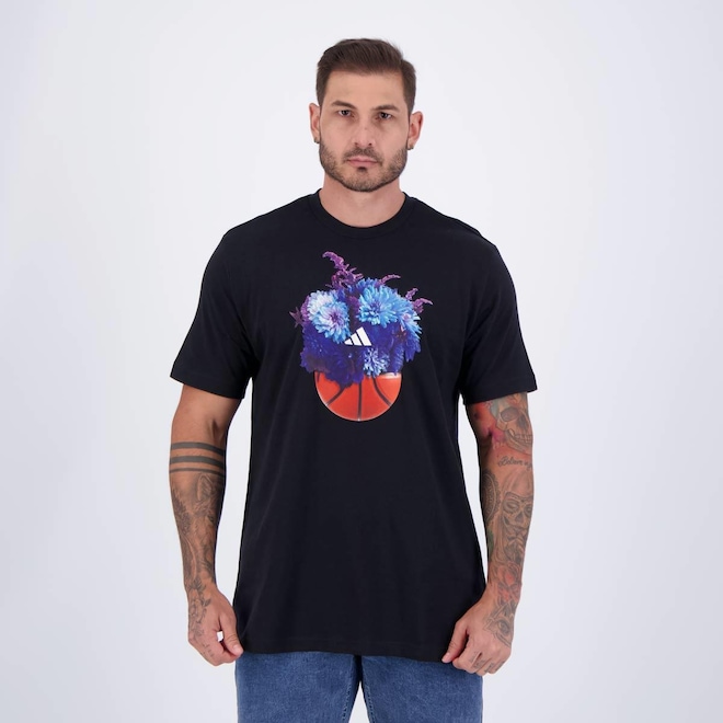 Camiseta adidas Hoops Floral - - Foto 1