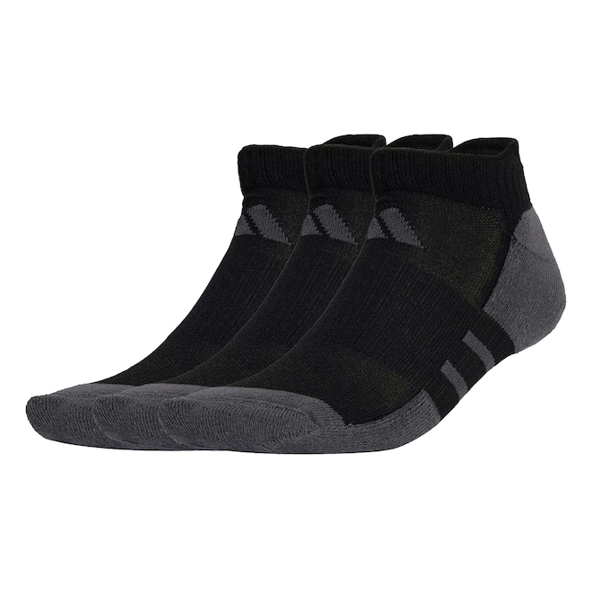 Meia Cano Baixo adidas Climacool Essentials - 3 Pares - Unissex - Foto 1