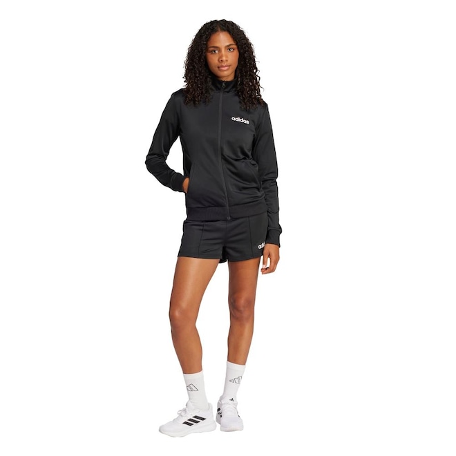 Conjunto Jaqueta adidas Essentials Linear + Shorts - Feminino - Foto 1