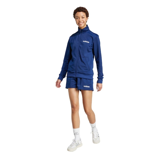Conjunto Jaqueta adidas Essentials Linear + Shorts - Feminino - Foto 1