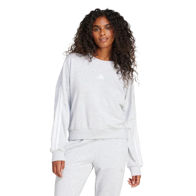 Blusão adidas Essentials Três Listras - Feminina - Foto 1