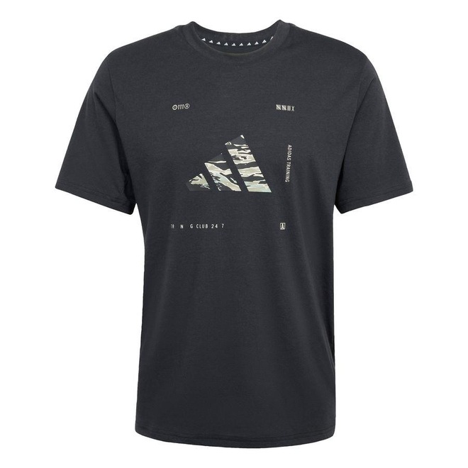 Camiseta Treino adidas Estampada Camo Logo Climacool - Masculina - Foto 1