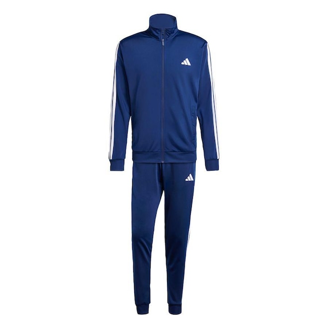 Agasalho adidas Sportswear Basic Três Listras Tricot - Masculino - Foto 1
