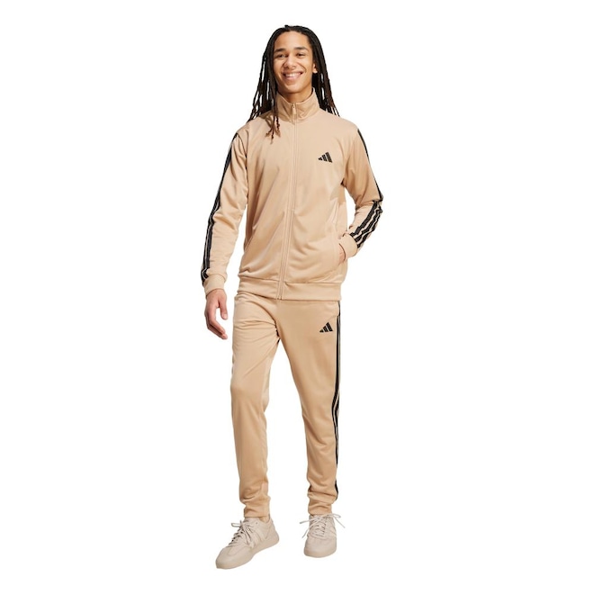 Agasalho adidas Sportswear Basic Três Listras Tricot - Masculino - Foto 1