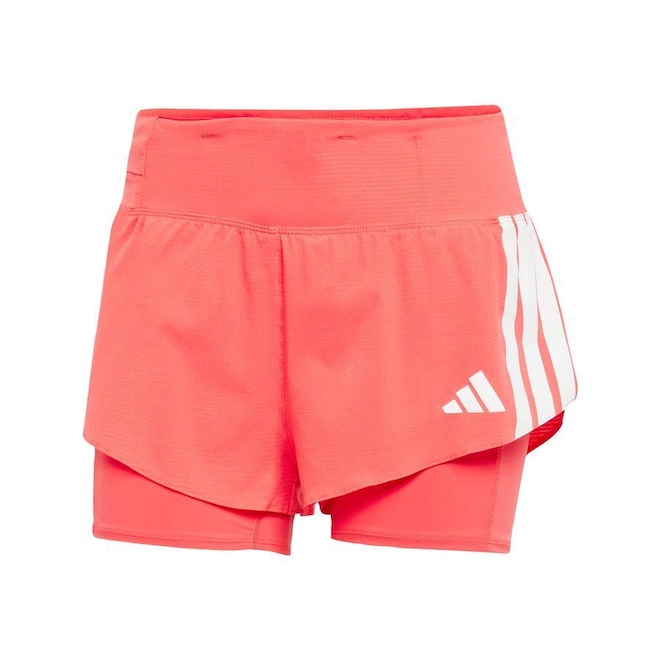 Shorts adidas Bolso Gel 2 Em 1 Adizero Running - Feminina - Foto 1