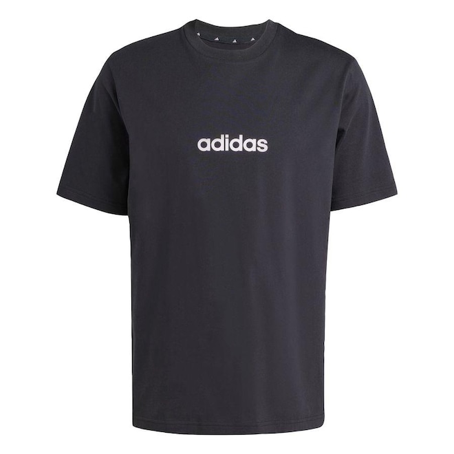 Camiseta adidas Essentials Linear Single Jersey - Masculina - Foto 1
