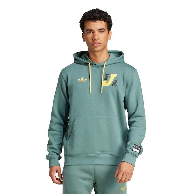 Blusão adidas Capuz Jamaica Vrct - Masculina - Foto 1