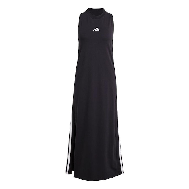 Vestido adidas Costas Nadador Longo Essentials Três Listras - Feminino - Foto 1