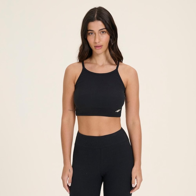 Top New Balance Canelado Small Logo - Feminino - Foto 1