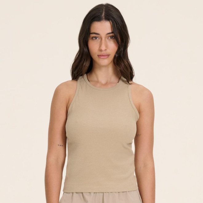 Camiseta Regata New Balance Canelada Small Logo - Feminina - Foto 1