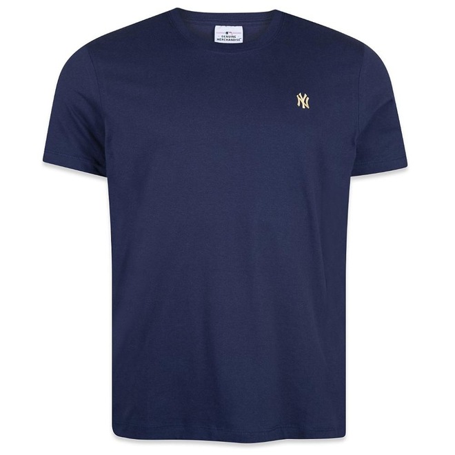 Camiseta New Era New York Yankees Mini Logo Gold - Masculina - Foto 1