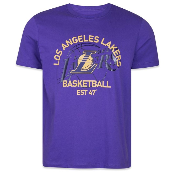 Camiseta New Era Los Angeles Lakers Core NBA - Masculina - Foto 1