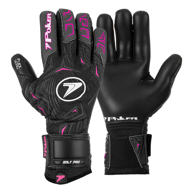 Luvas de Goleiro Poker Bolt Profissional - Adulto - Foto 1