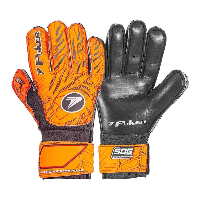 Luva de Futebol de Campo Poker Semi Profissional Champion 8 - Adulto - Foto 1