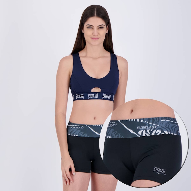 Conjunto Everlast Shorts + Top Basic III - Feminino - Foto 1