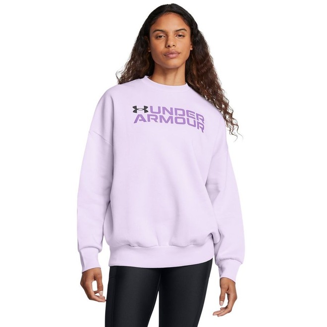 Blusão de Moletom Under Armour Rival Fleece Word - Feminino - Foto 1