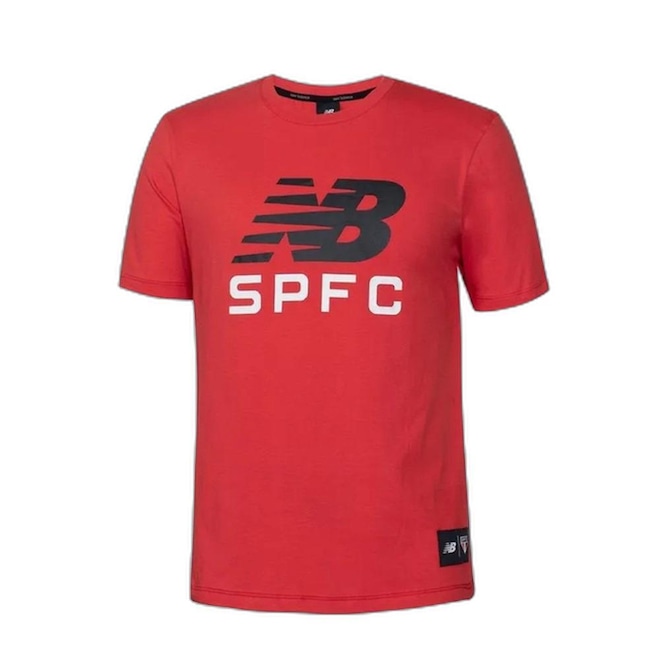 Camiseta New Balance Torcedor SPFC - Masculina - Foto 1