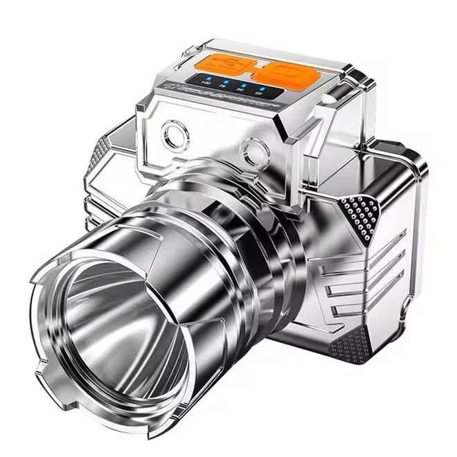 Lanterna Cabeça Gold Sports Retro Led RecarregáveL Prova dÁgua 3 Modos Iluminação 1800 lúmens - Foto 1