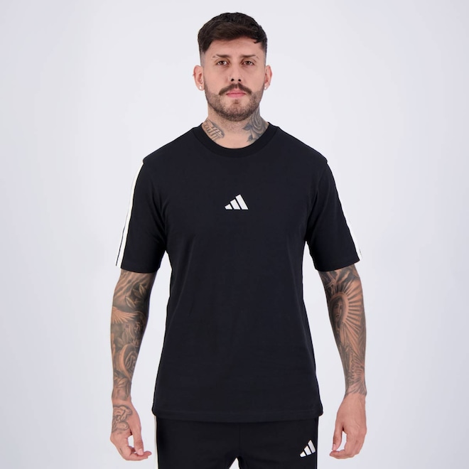 Camiseta adidas 3 Stripes Logo - Masculina - Foto 1