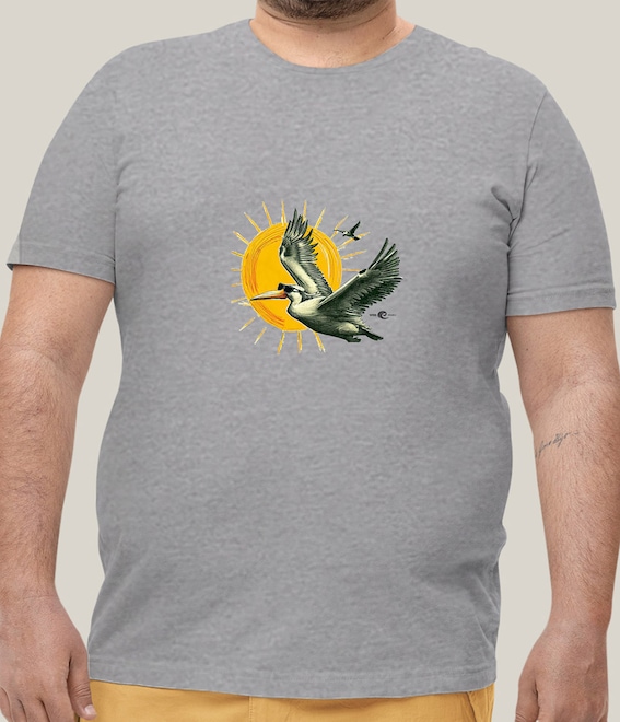 Camiseta Plus Size WSS Sunny Pelican - Masculina - Foto 1