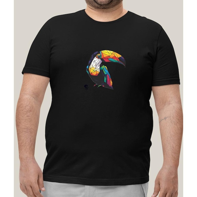 Camiseta Plus Size Masculina Prime WSS Brasil Toucan Delight - Foto 1