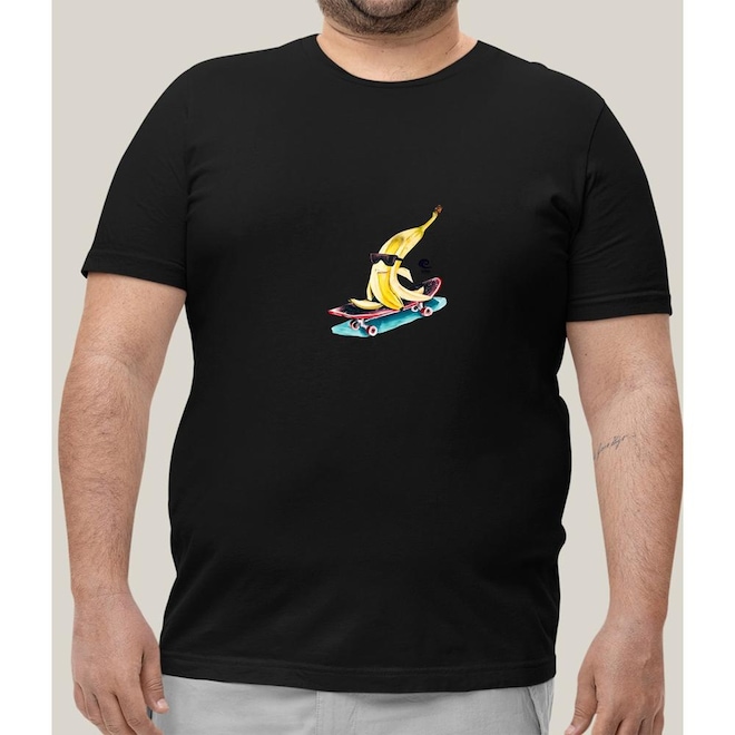 Camiseta Plus Size Masculina Prime WSS Brasil Radical Banana - Foto 1