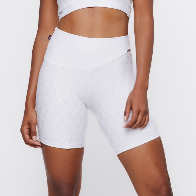 Shorts Orbis Fitness Corte Assimétrico Cintura Alta - Feminino - Foto 1