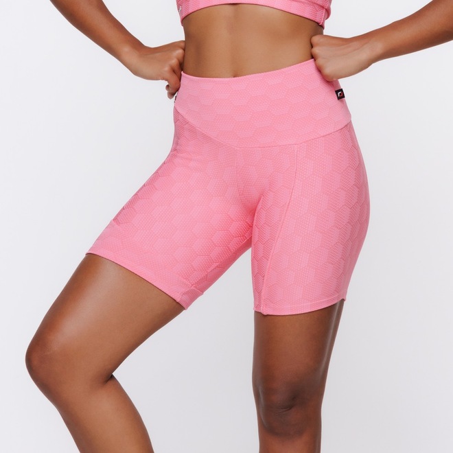 Shorts Orbis Fitness Corte Assimétrico Cintura Alta - Feminino - Foto 1