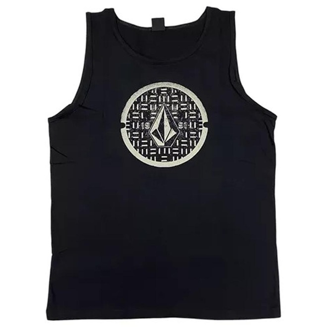 Camiseta Regata Volcom Circle Texture SM25 - Masculina - Foto 1
