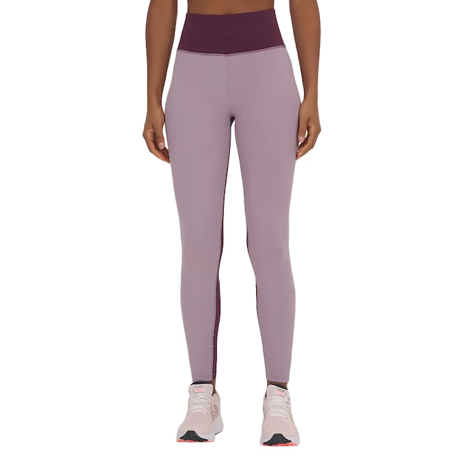 Calça Legging New Balance Color Block Harmony - Feminina - Foto 1
