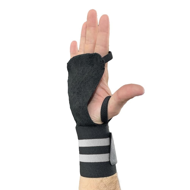 Munhequeira Art In'Force Com Protetor De Palma Em Couro Treino Funcional Academia Musculação - Foto 1