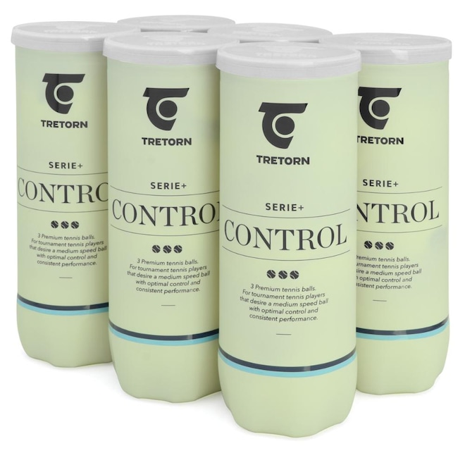 Bola de Tênis Tretorn Serie+ Control Pack com 6 tubos - Foto 1