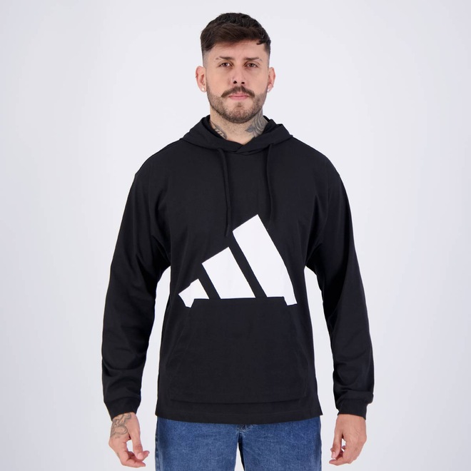 Moletom Adidas Big Logo com Capuz - Masculino - Foto 1