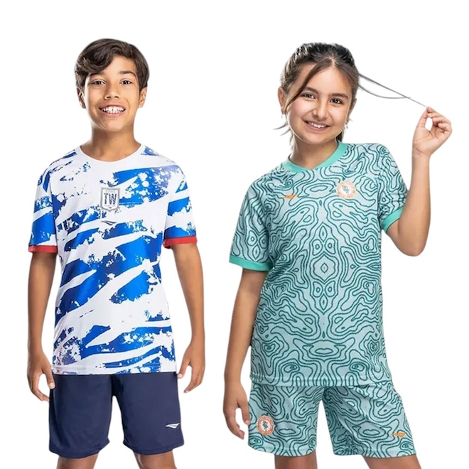 Camiseta Penalty Futebol - 2 Unidades - Infantil - Foto 1