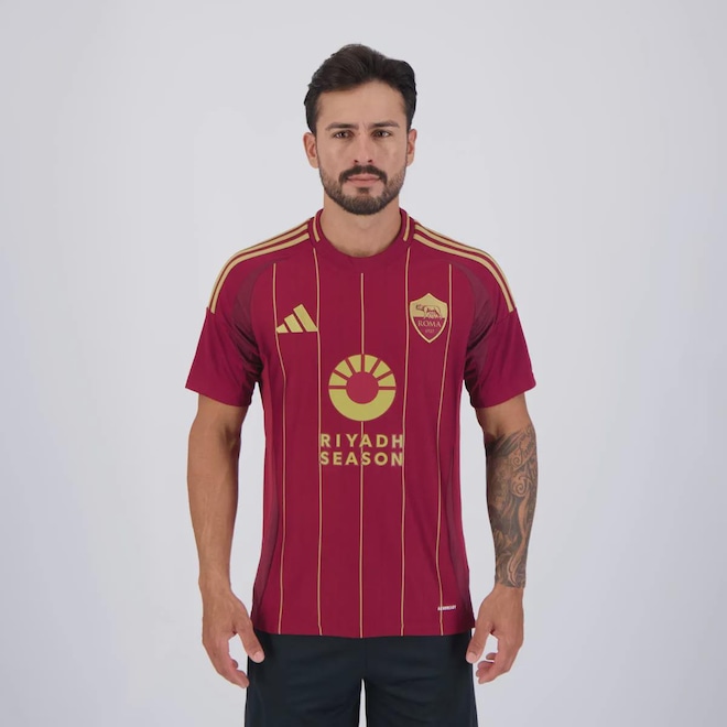 Camisa Adidas Roma Home 2025 - Masculina - Foto 1