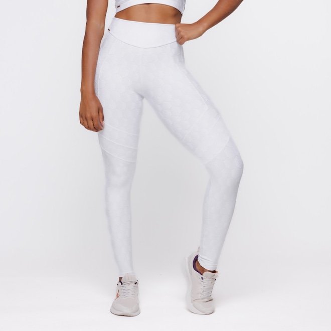 Calça Legging Orbis Fitness Textura Empina Bumbum - Feminina - Foto 1