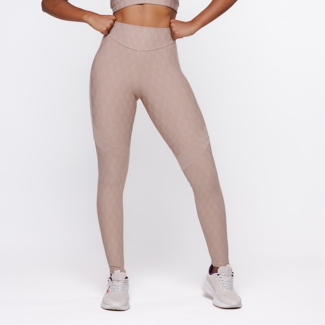 Calça Legging Orbis Fitness Textura Empina Bumbum - Feminina - Foto 1