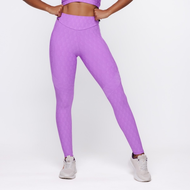Calça Legging Orbis Fitness Textura Empina Bumbum - Feminina - Foto 1