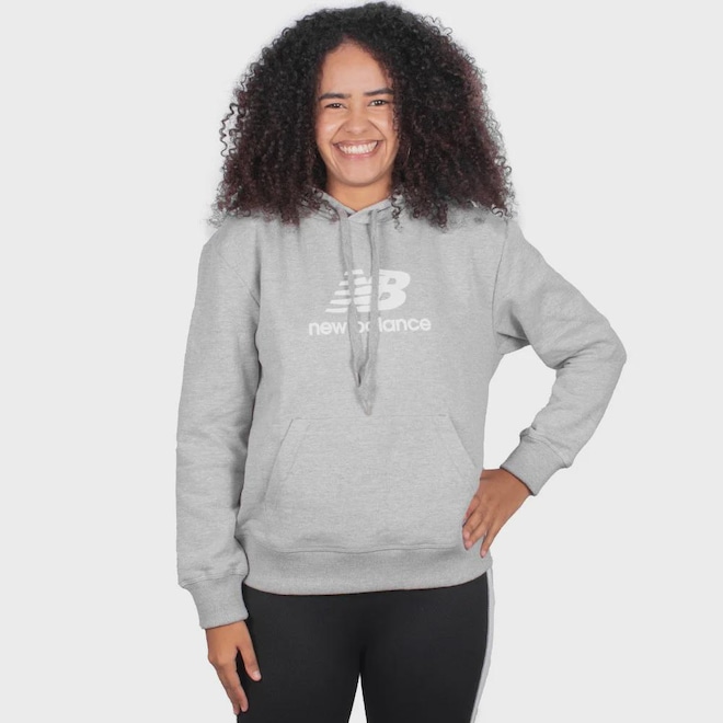 Blusão de Moletom New Balance Essentials Basic - Feminino - Foto 1