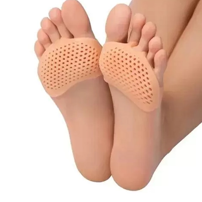 Meia Palmilha Ortopédica DK Protetor para os Pés Almofada Silicone Gel Tiptoe - Par - Foto 1