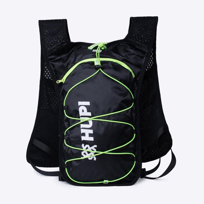 Colete de Hidratação HUPI Running Preto e Amarelo com Refil - Foto 1