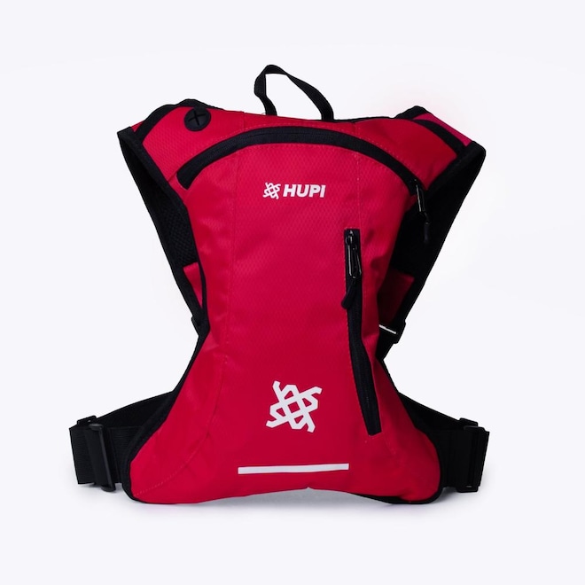 Mochila de Hidratação HUPI HUWE Lite Vermelho Neon com Refil - Foto 1